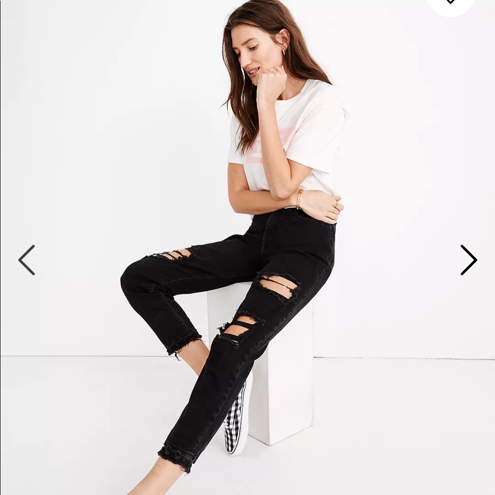 Madewell The Mom Jean: Raney Wash knee-rip edition